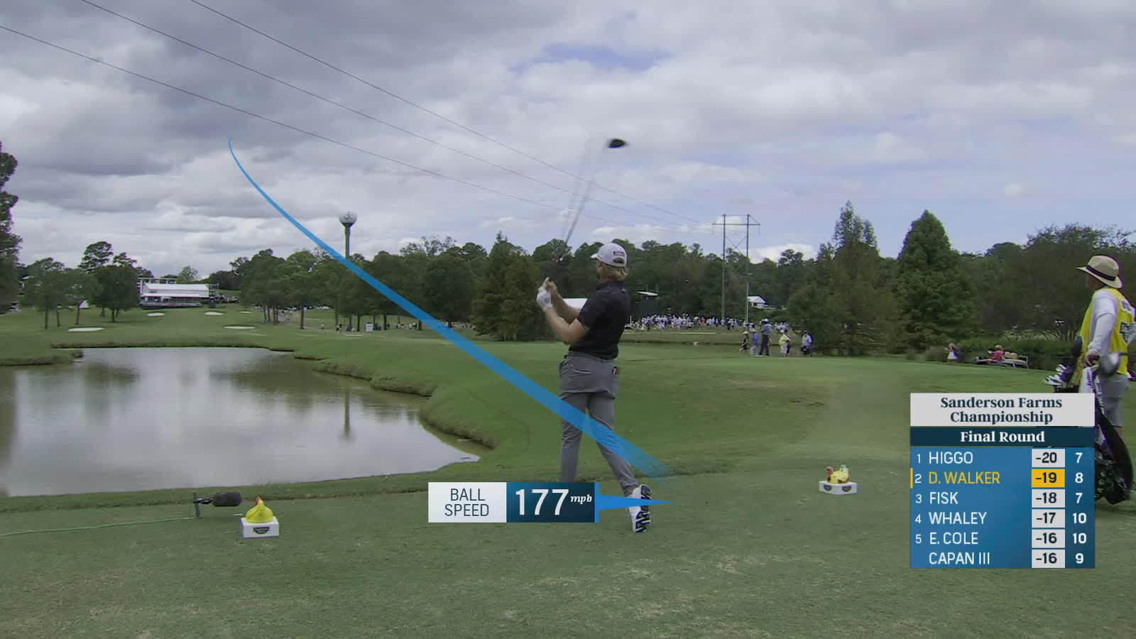 Danny Walker | Round 4 | 9th hole | Shot 1 | 2025 Sanderson Farms