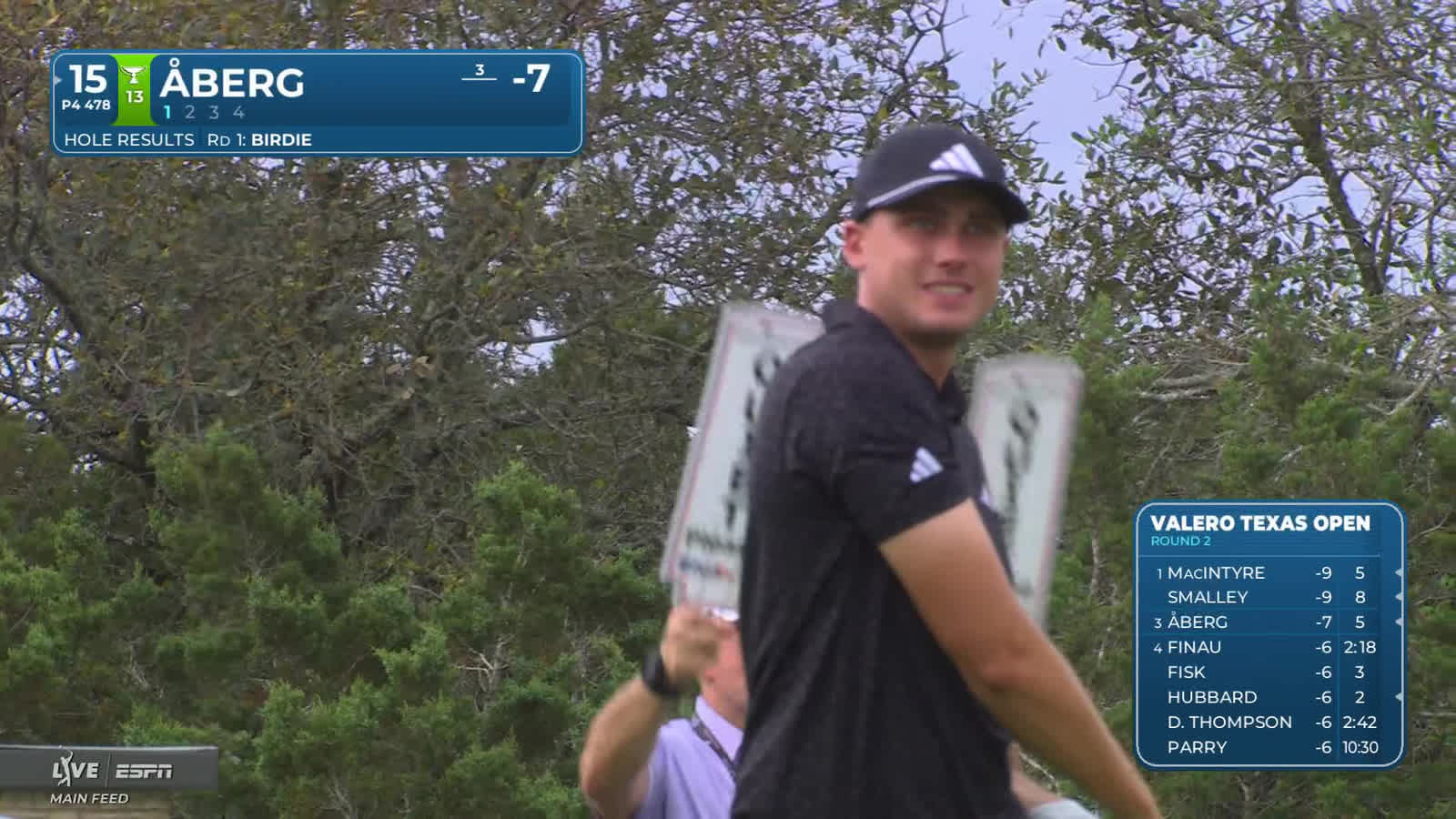 Ludvig Åberg | Round 2 | 15th hole | Shot 1 | 2026 Valero