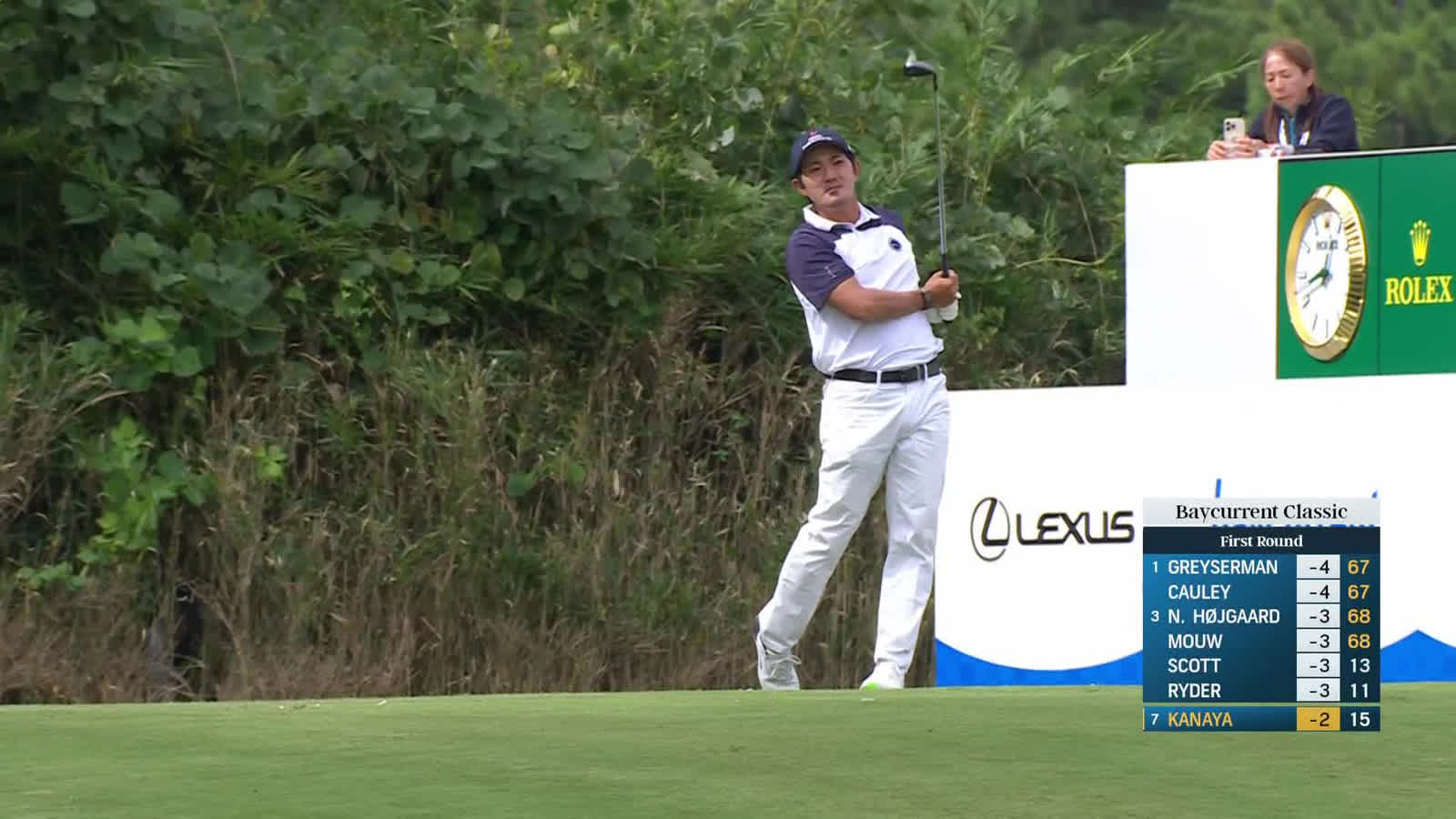 Takumi Kanaya | Round 1 | 16th hole | Shot 1 | 2025 Baycurrent
