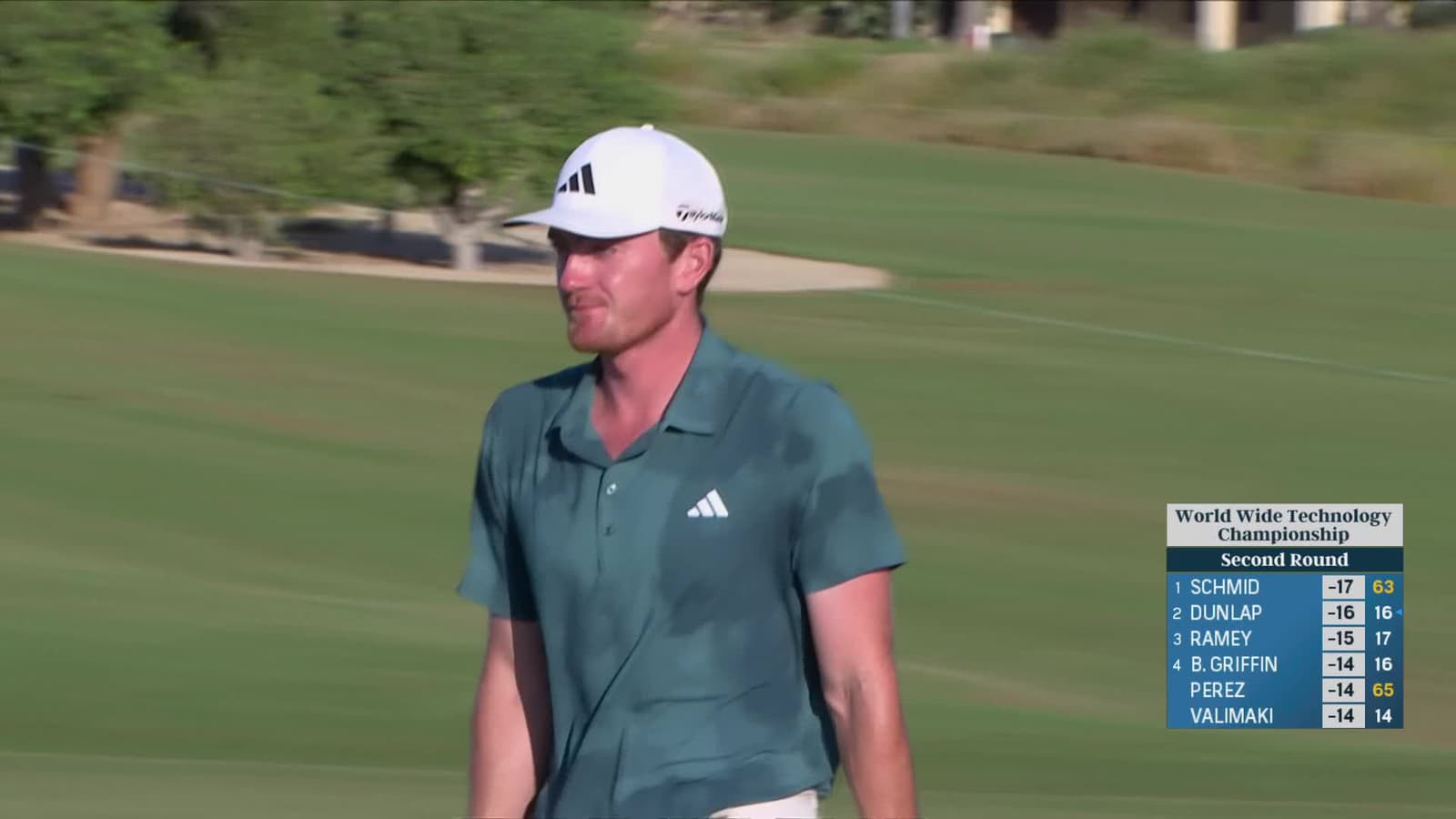 Nick Dunlap | Round 2 | 7th hole | Shot 6 | 2025 World Wide Technology