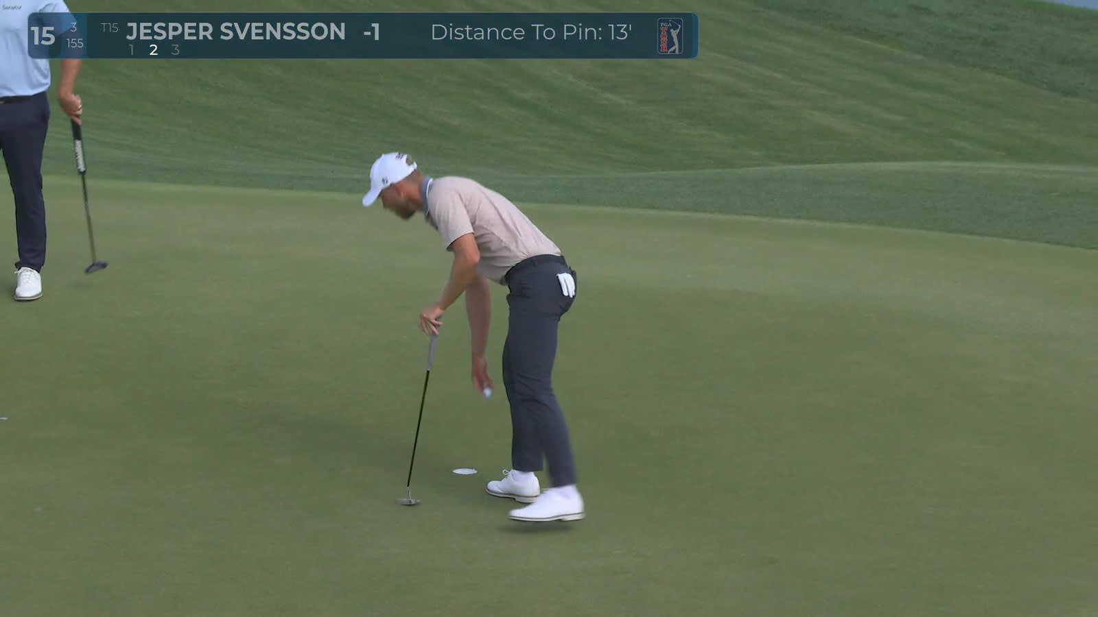 Jesper Svensson | Round 1 | 15th hole | Shot 3 | -1 Houston Open