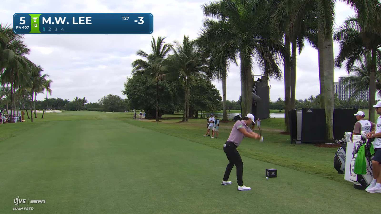 Min Woo Lee | Round 4 | 5th hole | Shot 1 | 2026 Cadillac