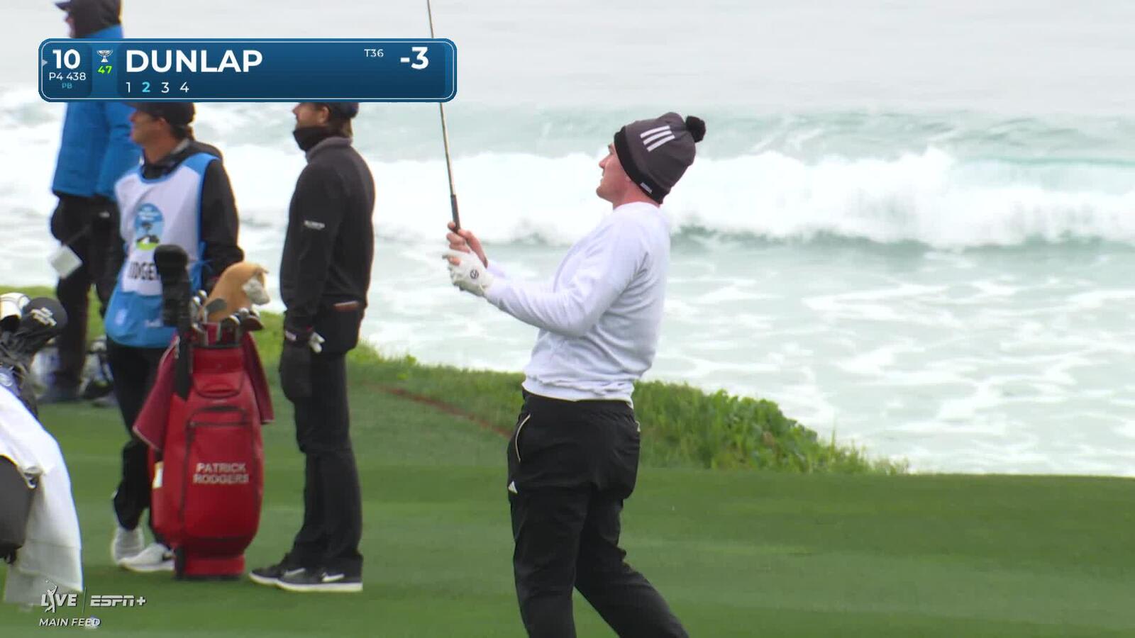 Nick Dunlap | Round 2 | 10th hole | Shot 2 | 2025 AT&T Pebble Beach