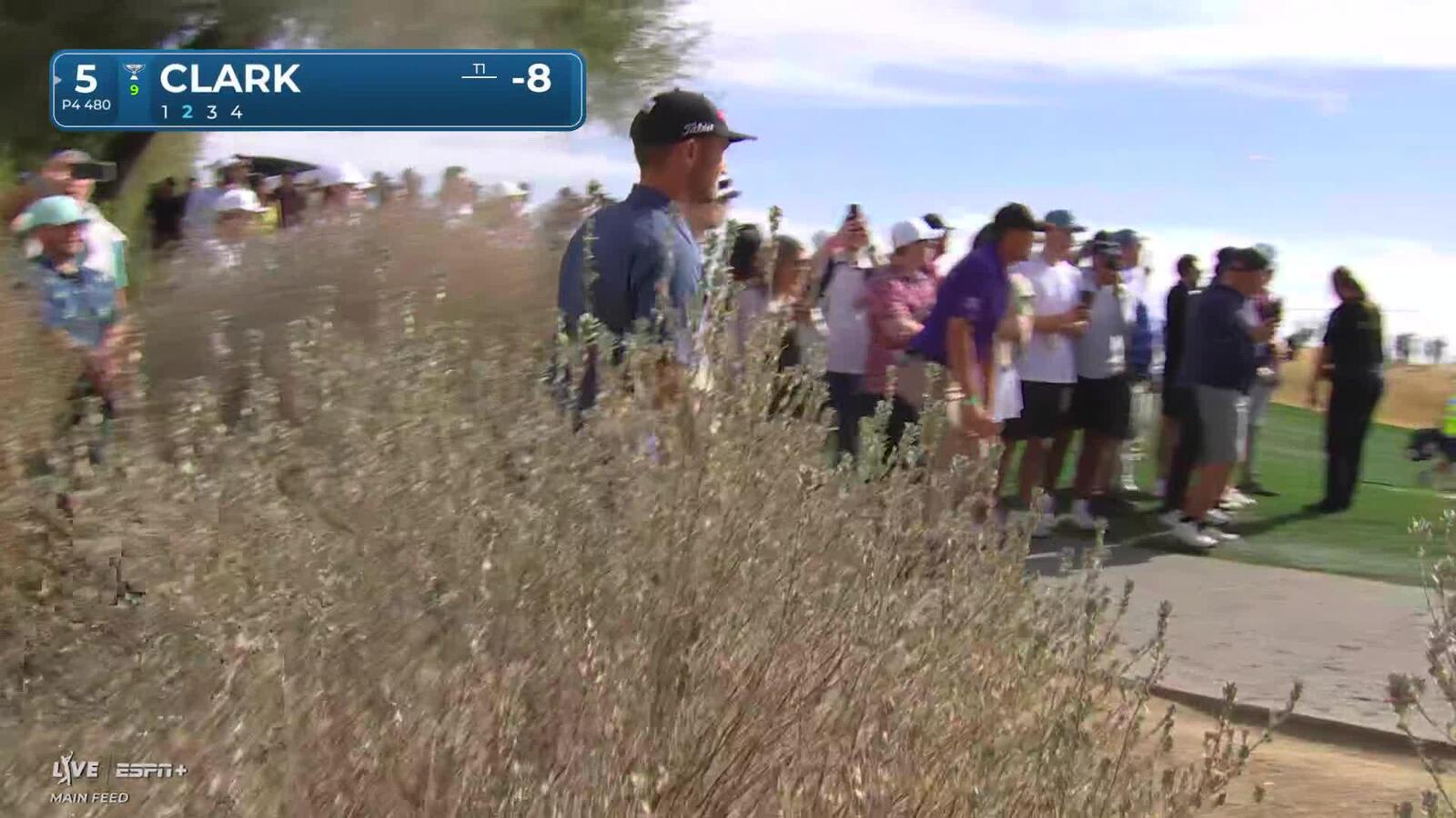 Wyndham Clark | Round 2 | 5th hole | Shot 2 | 2025 WM Phoenix Open
