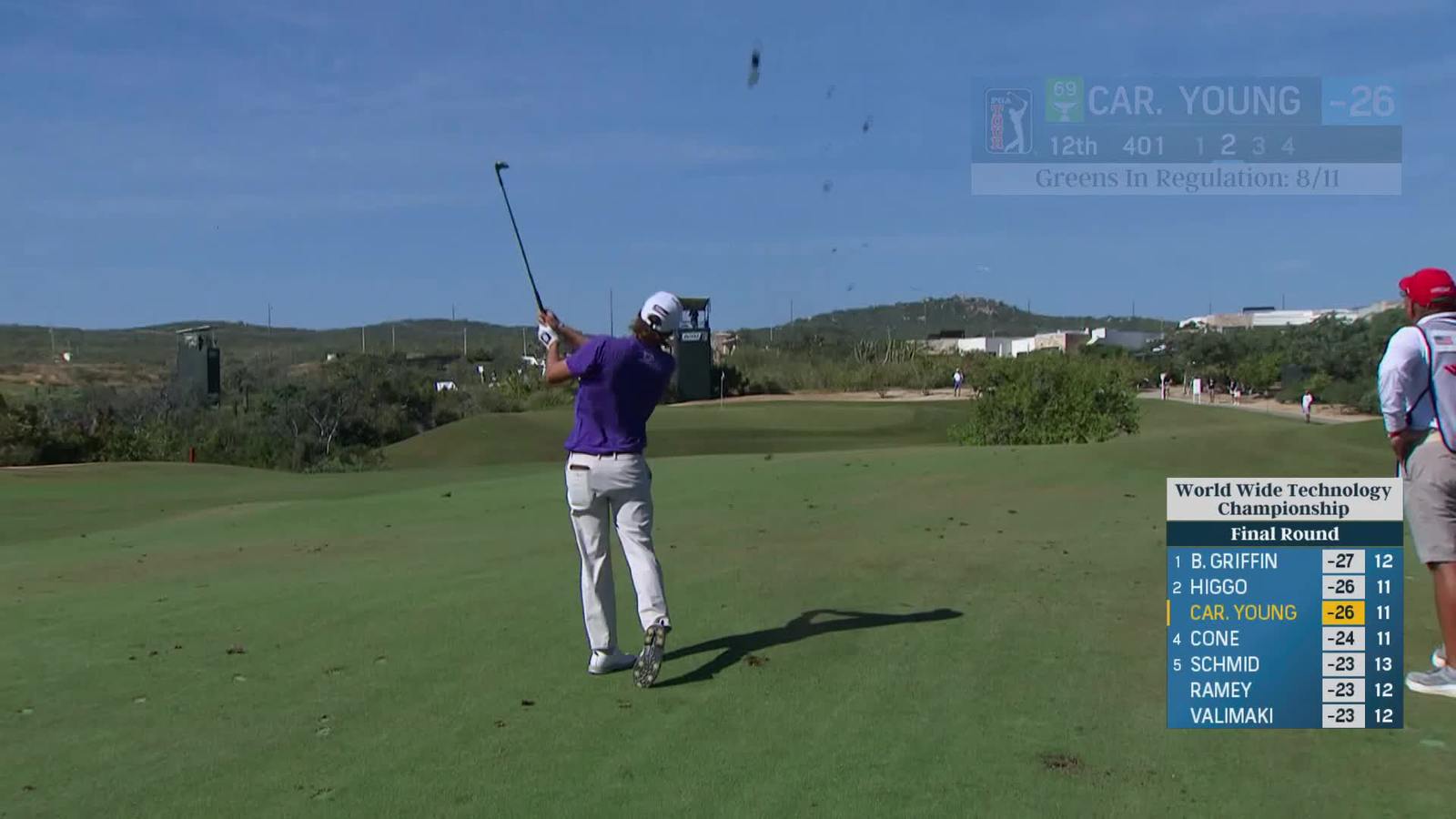 Carson Young | Round 4 | 12th hole | Shot 2 | 2025 World Wide Technology