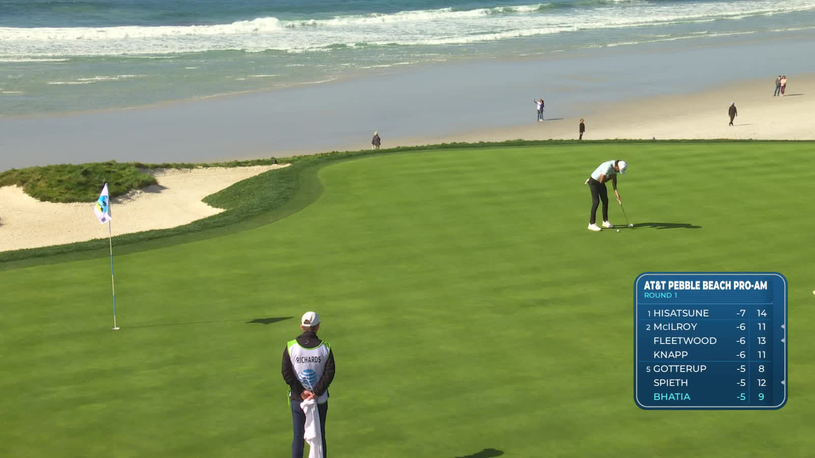 Akshay Bhatia | Round 1 | 10th hole | Shot 4 | 2026 AT&T Pebble Beach