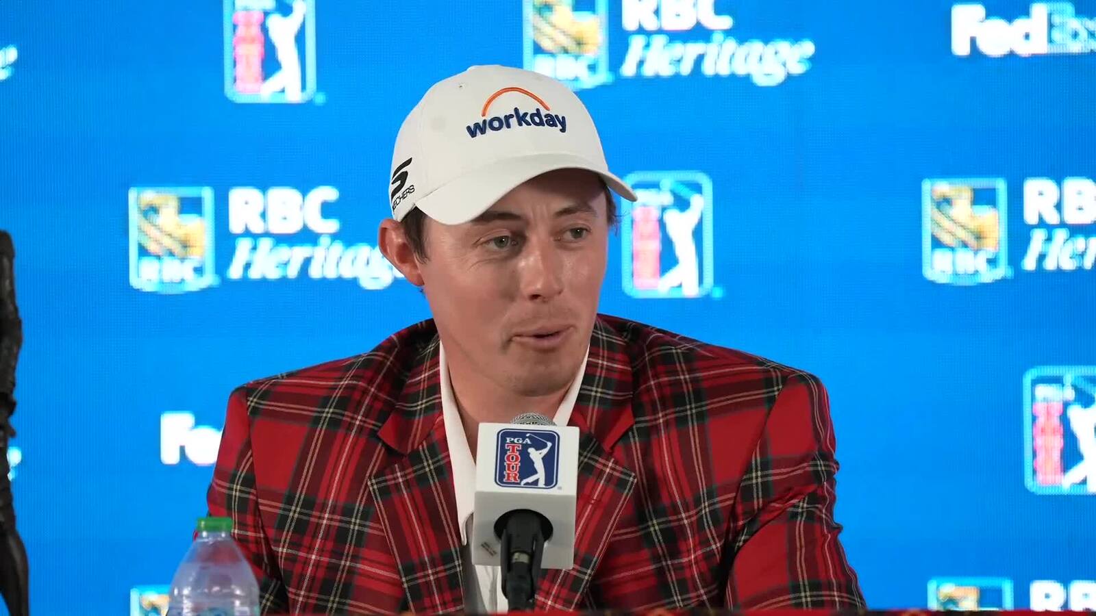 Matt Fitzpatrick news conference after winning RBC Heritage