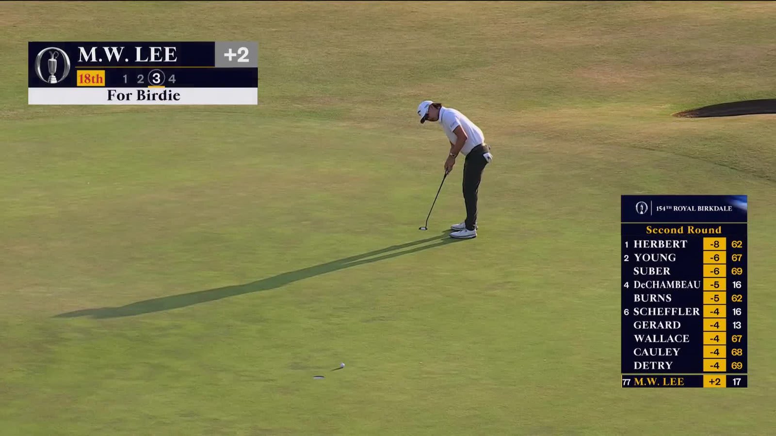Min Woo Lee pours in birdie on 18th to make cut at The Open