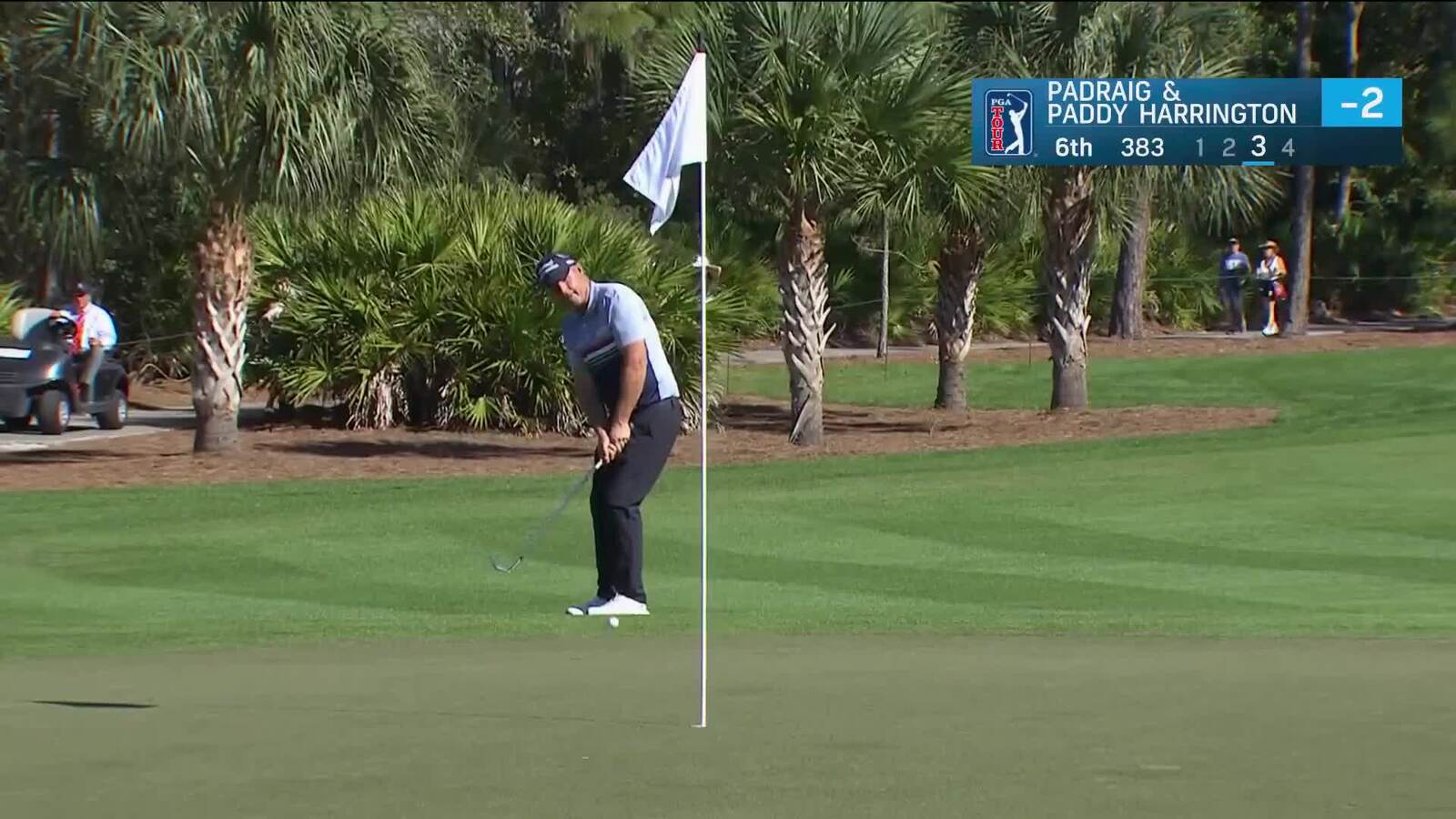 Padraig Harrington chips in for birdie at PNC Championship