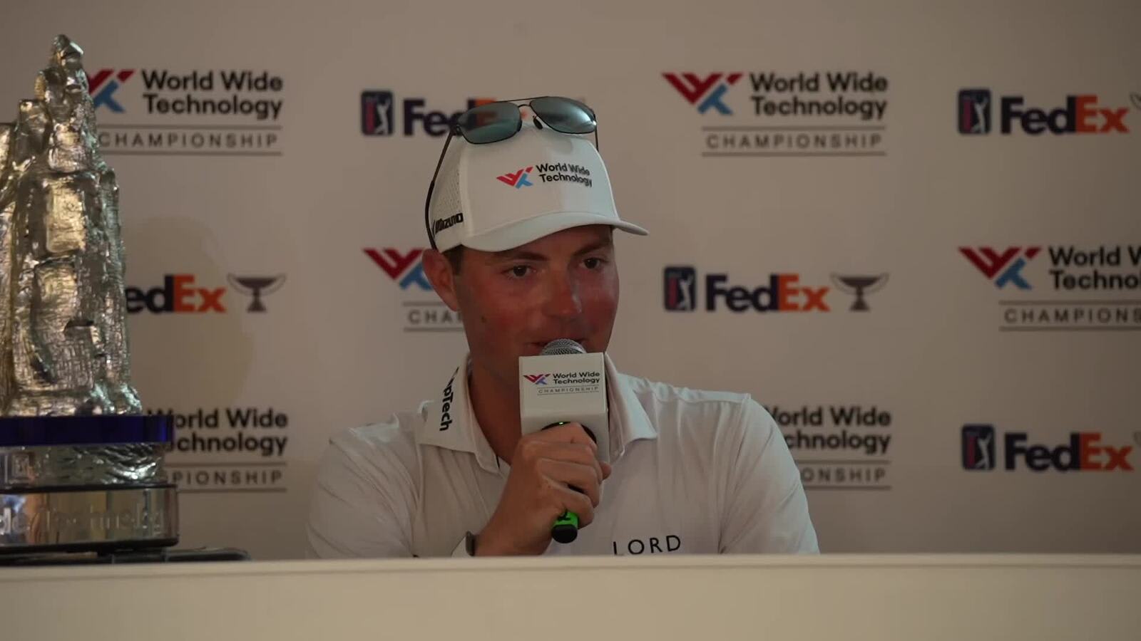 Ben Griffin news conference after winning World Wide Technology