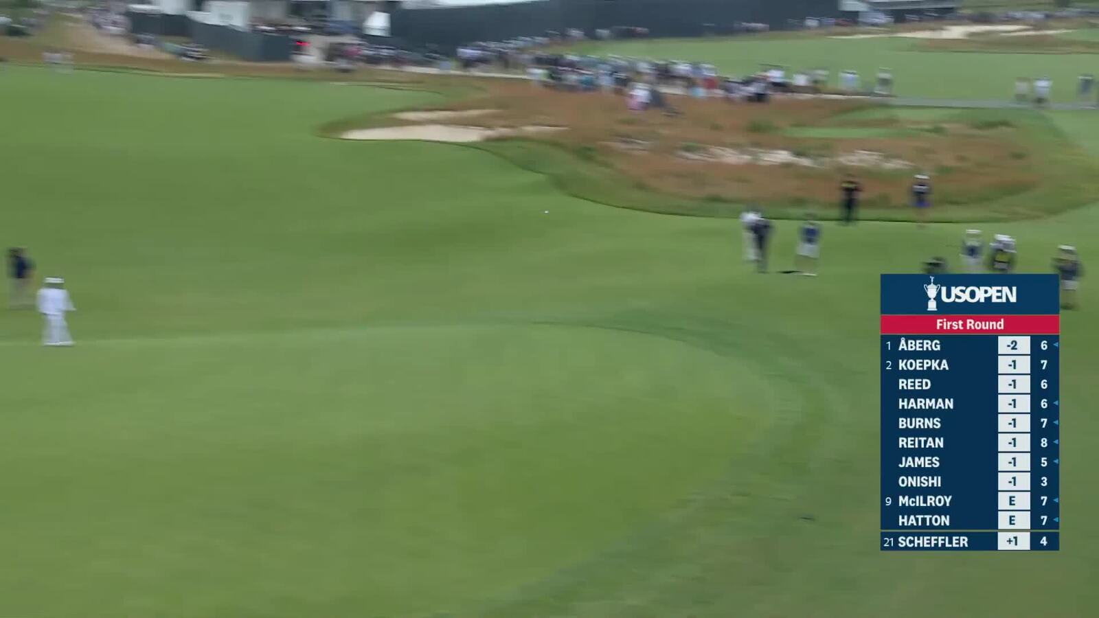 Scottie Scheffler steals birdie with spinny chip on No. 5 at U.S. Open