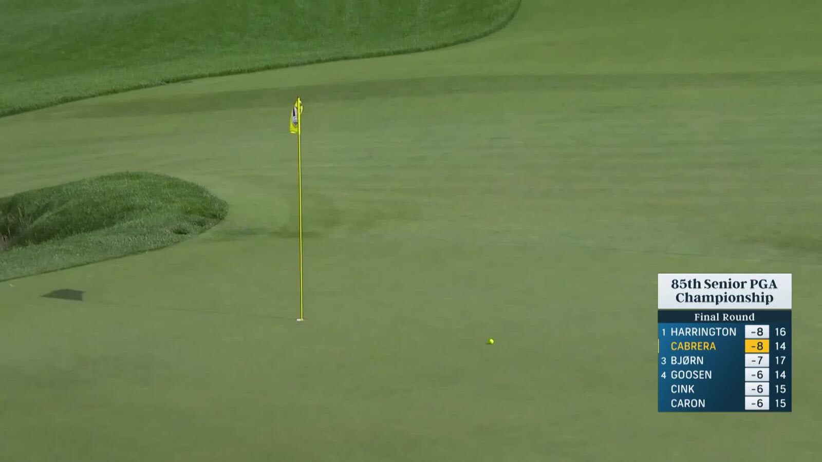Ángel Cabrera's impressive iron sets up birdie at Senior PGA