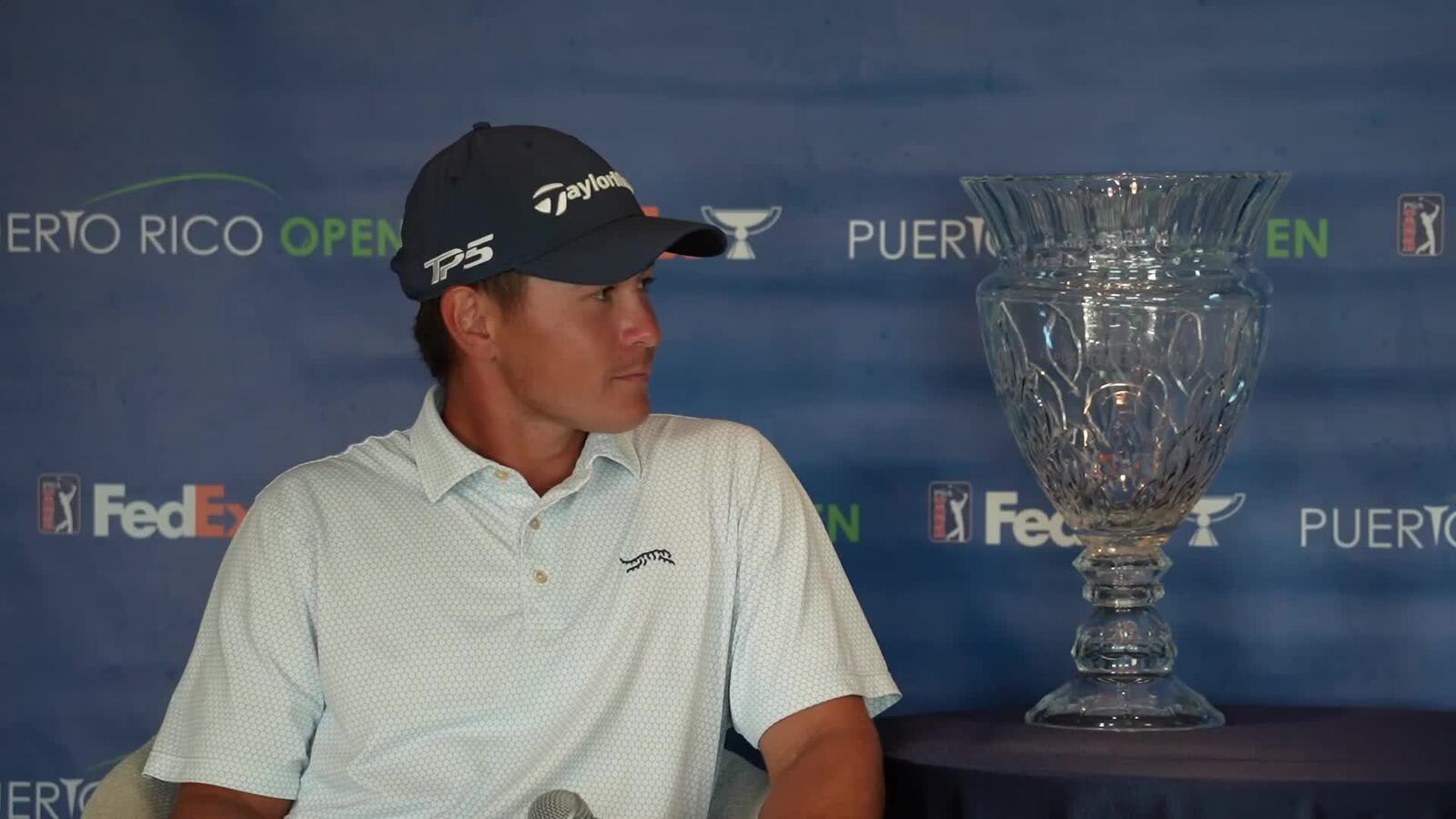 Karl Vilips news conference after winning Puerto Rico