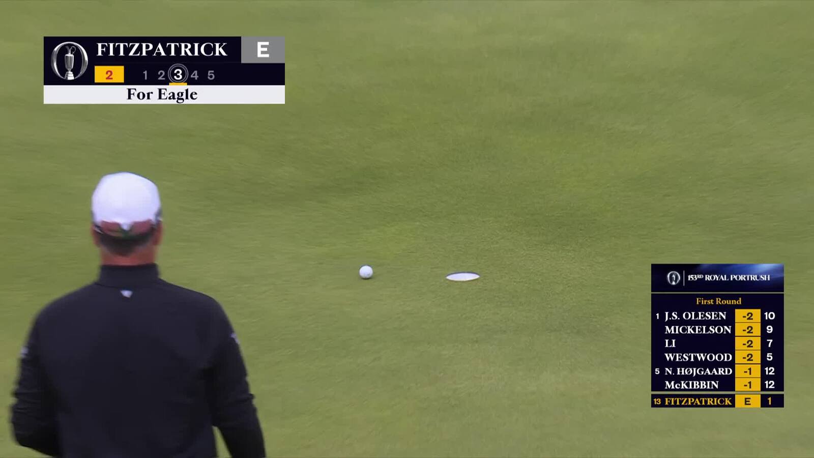 Matt Fitzpatrick drips in long eagle putt at The Open 