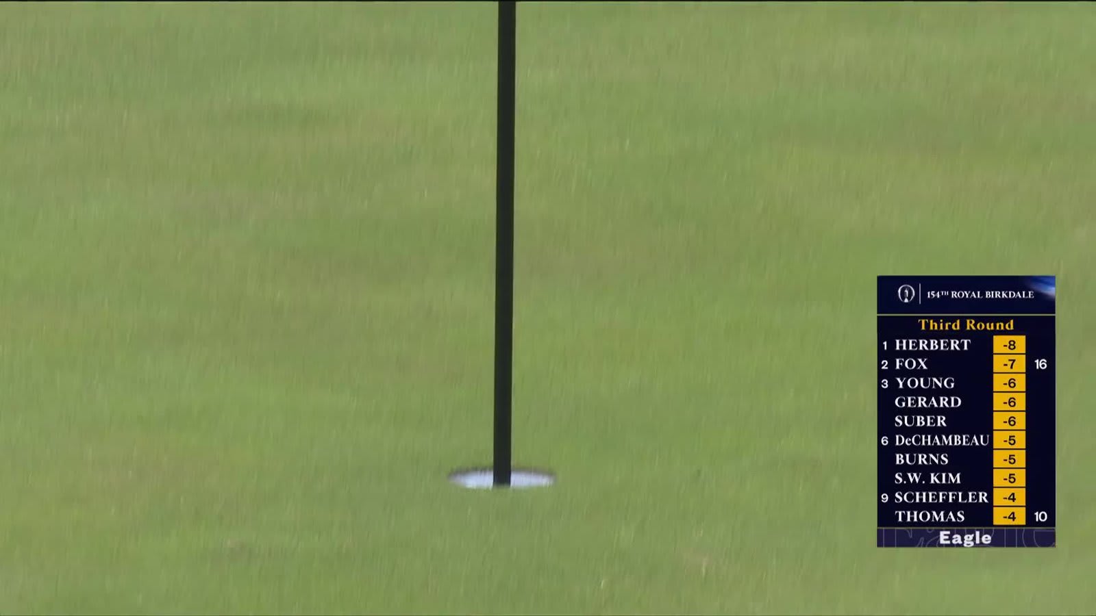 Rory McIlroy chips in for eagle on Moving Day at The Open