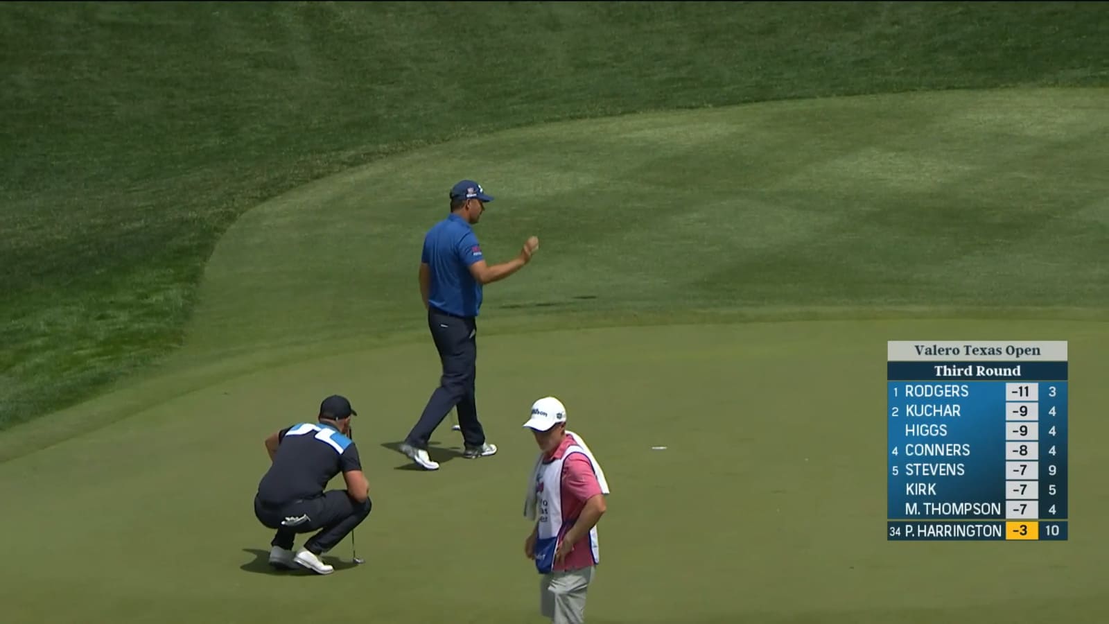 Padraig Harrington gets first birdie of his round on No. 11 at Valero