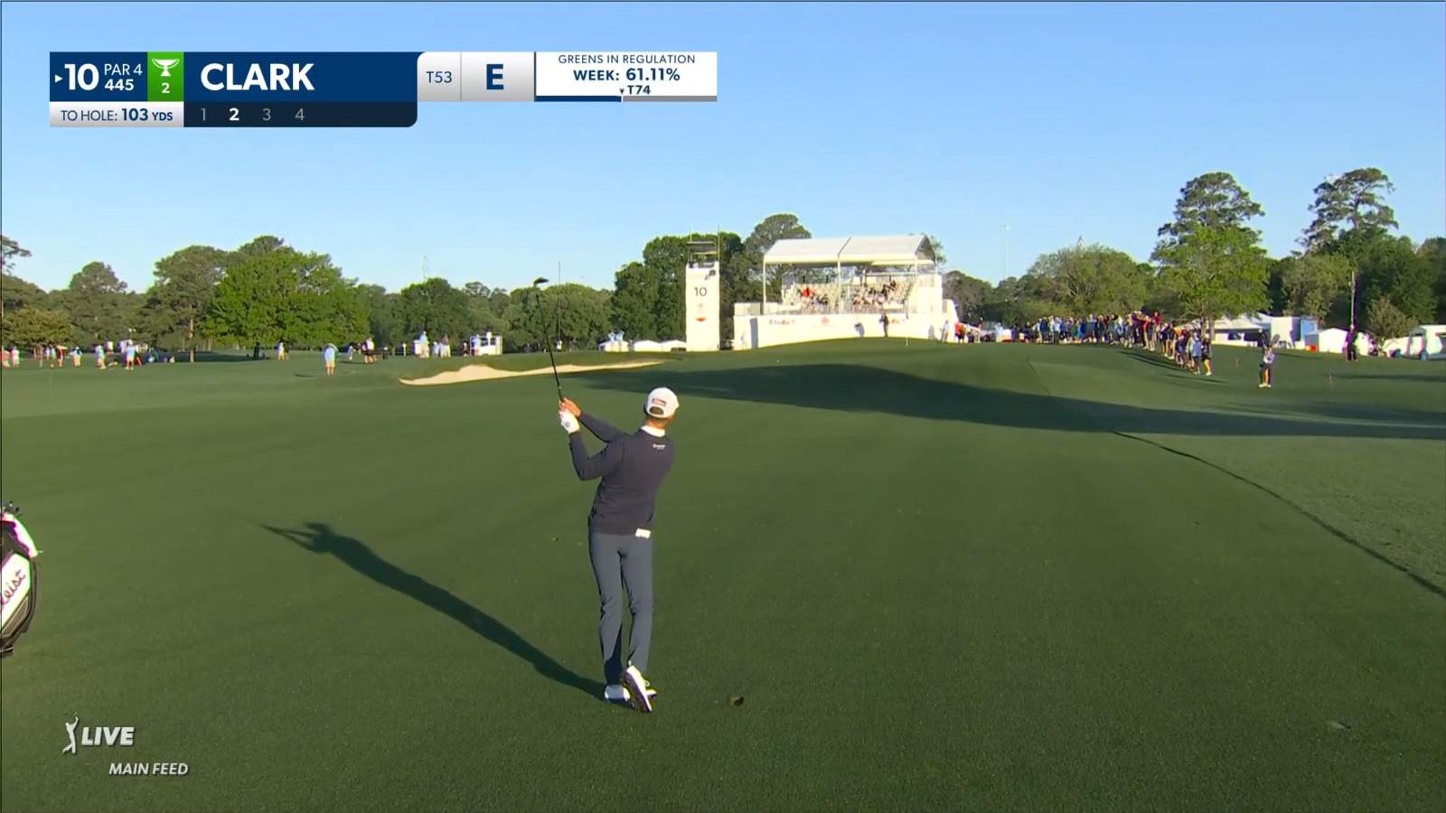 Wyndham Clark spins 103-yard approach in close at Houston Open