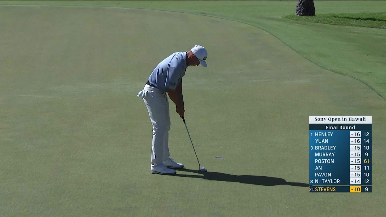 Sam Stevens makes birdie on No. 10 at Sony Open