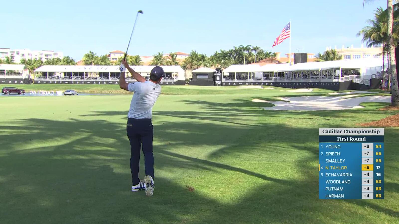 Nick Taylor's 167-yard approach sets up birdie on No. 18 at Cadillac