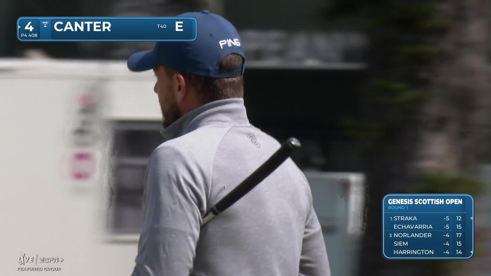 Laurie Canter makes birdie on No. 4 at Genesis Scottish Open