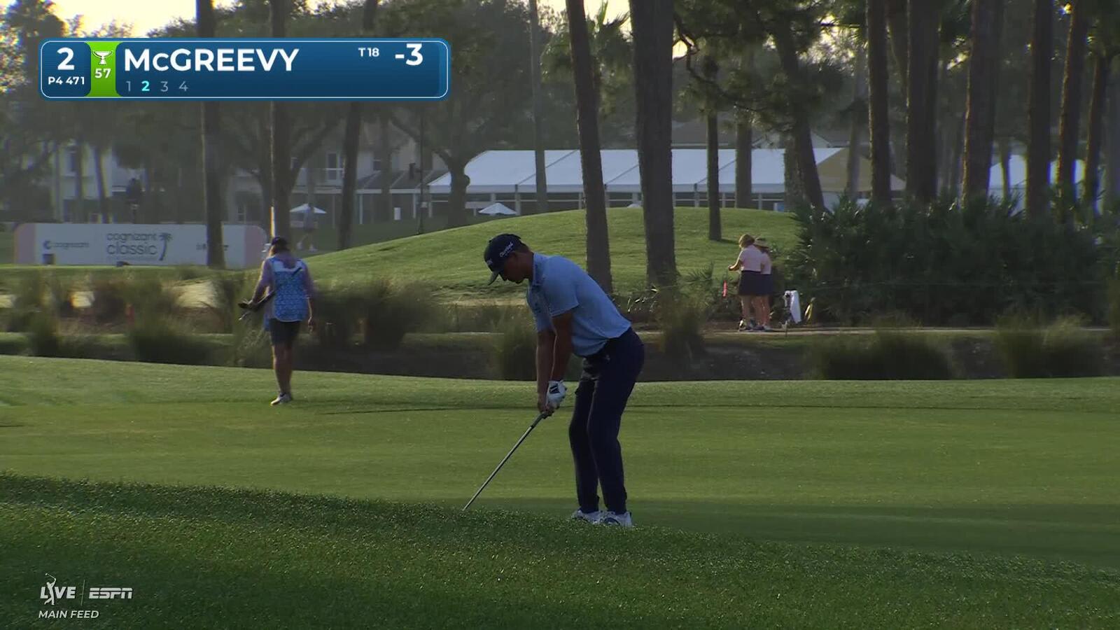 Max McGreevy hits 177-yard approach to 13 feet, sets up birdie on No. 2 at Cognizant Classic