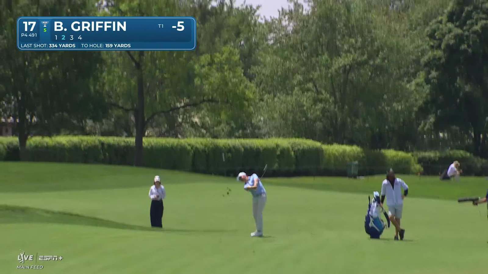 Ben Griffin rolls in birdie to take lead at the Memorial