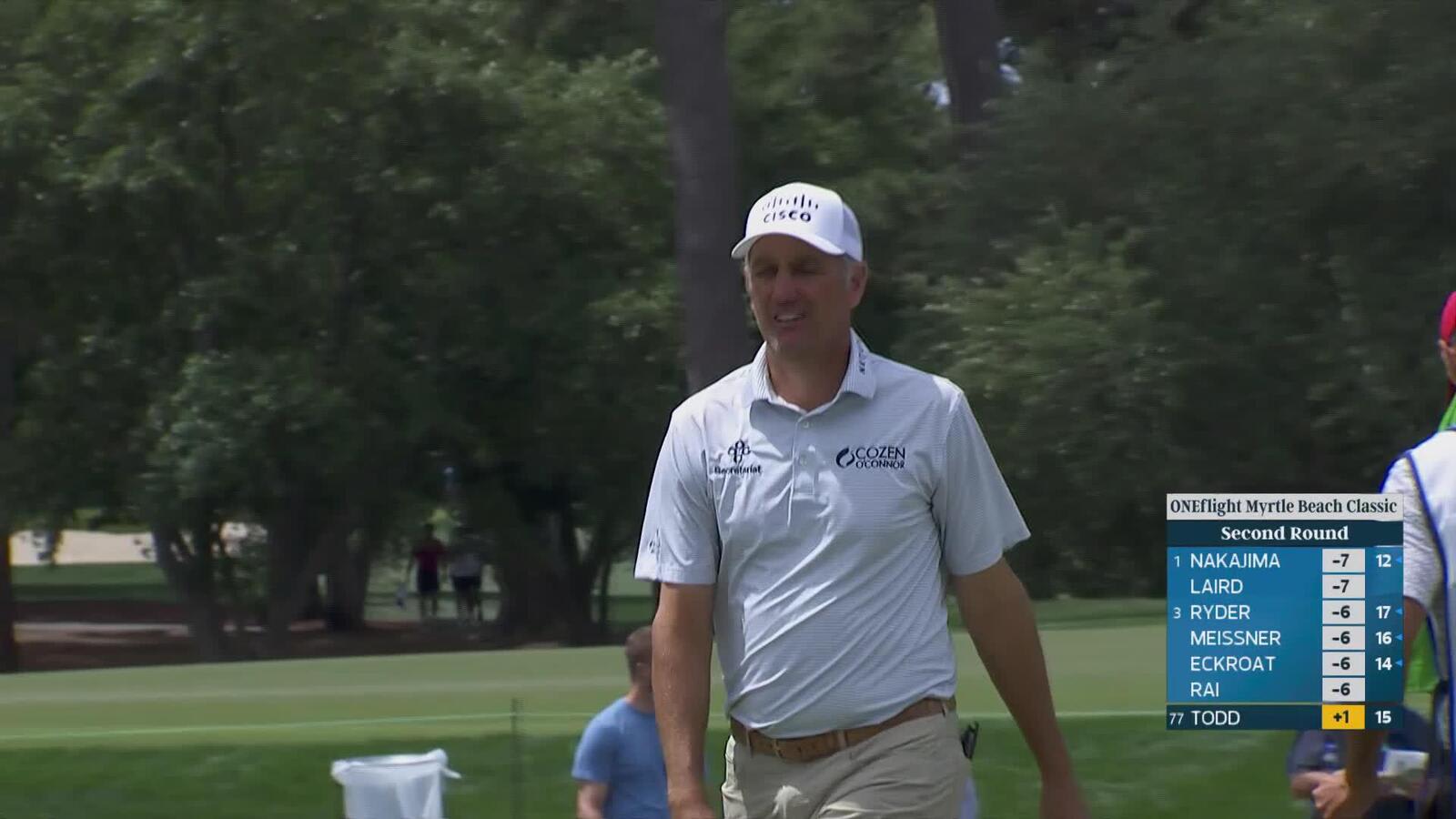 Brendon Todd sinks 21-foot birdie putt on No. 15 at ONEflight Myrtle