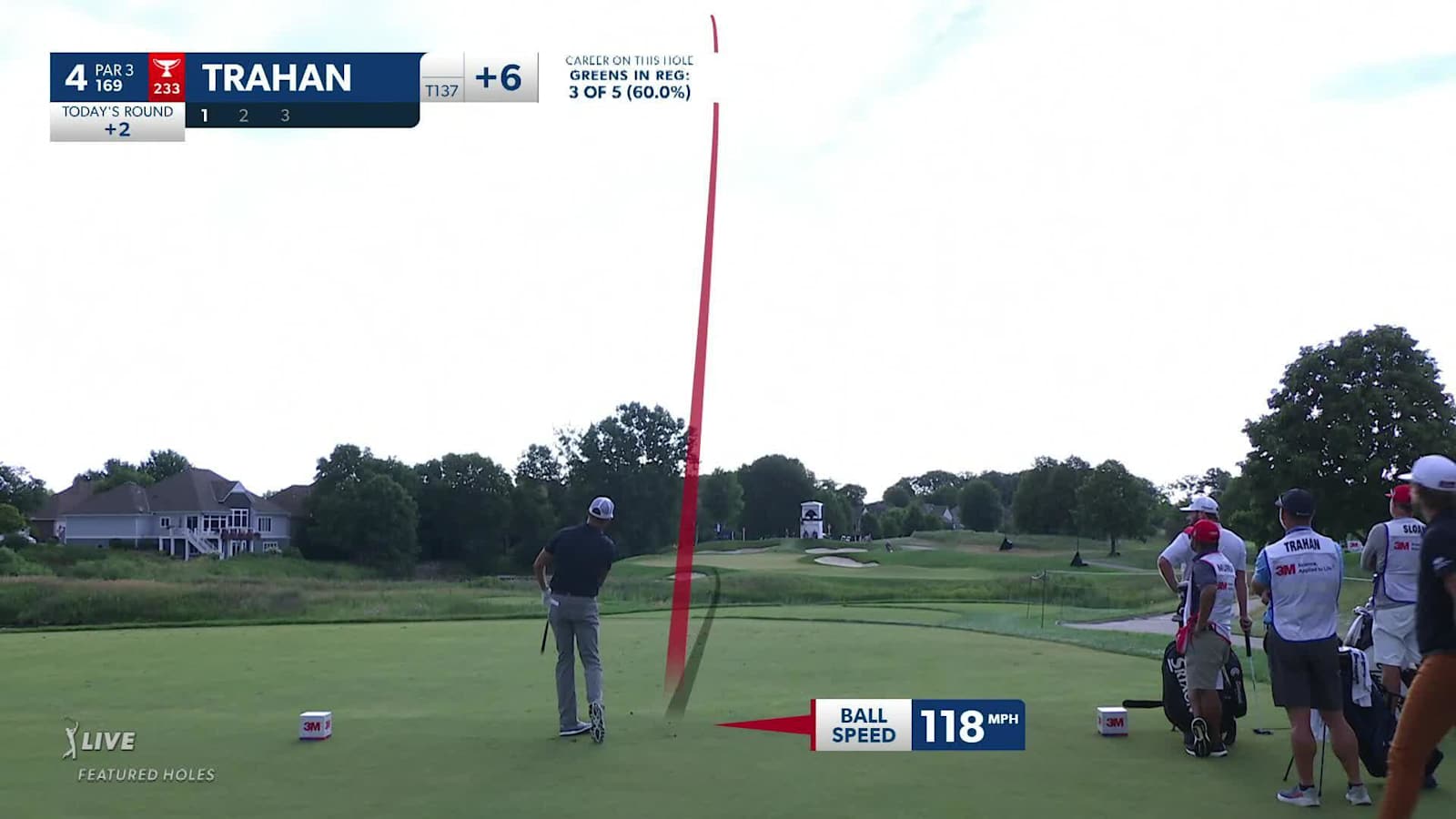 D.J. Trahan's nice tee shot leads to birdie putt at 3M Open