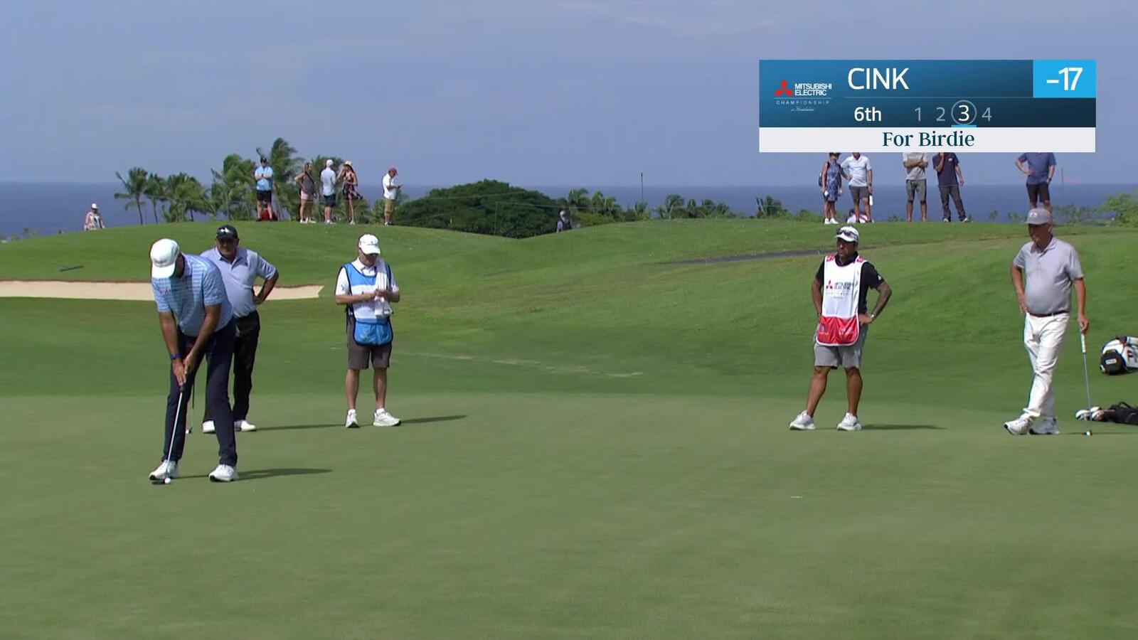 Stewart Cink makes birdie on No. 6 at Mitsubishi Electric Championship at Hualalai