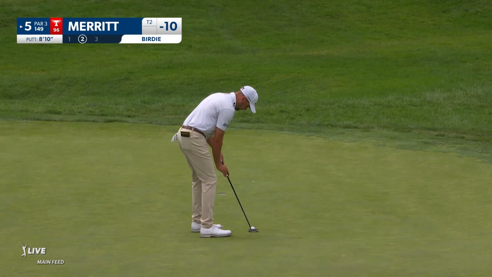 Troy Merritt's tee shot to 8 feet yields birdie at Rocket Mortgage