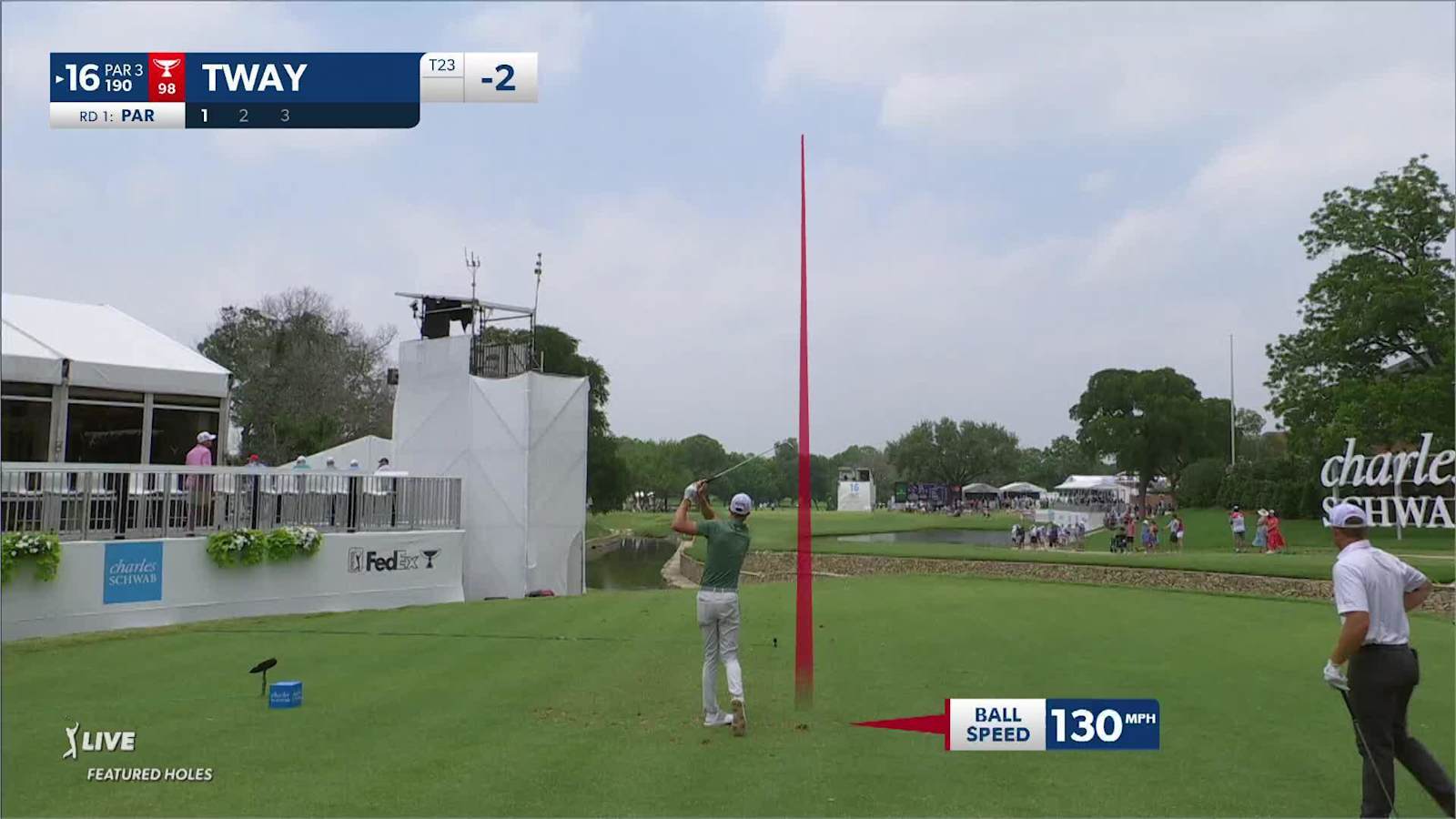 Kevin Tway uses quality tee shot to set up birdie at Charles Schwab