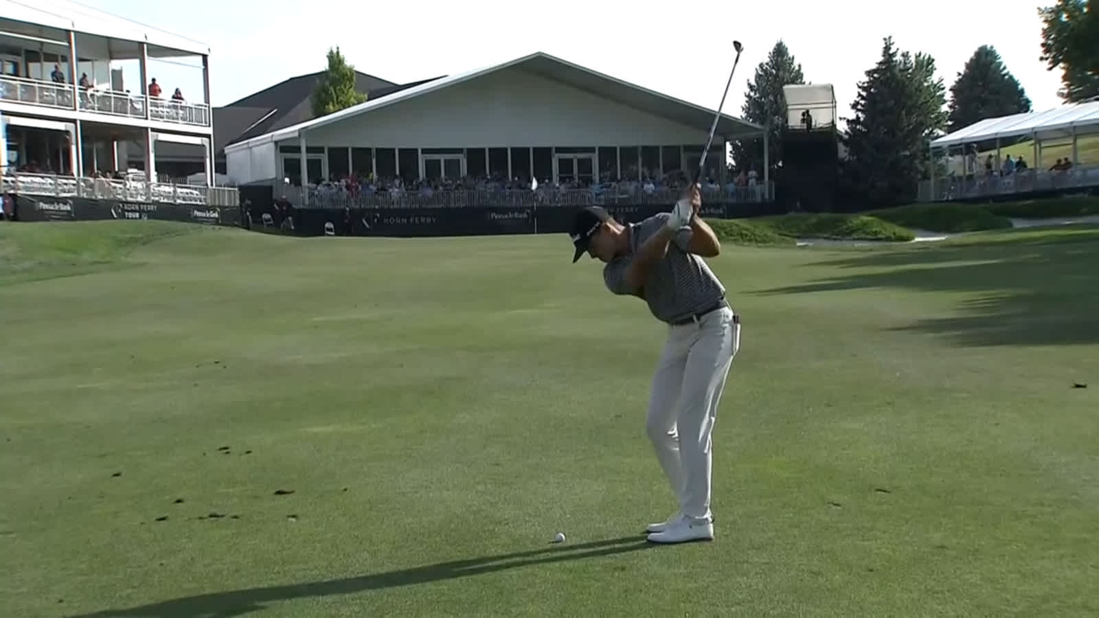 Conner Godsey makes nice putt for birdie after approach at Pinnacle Bank Championship