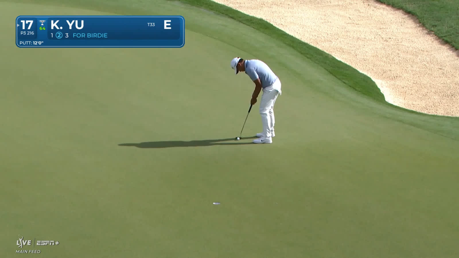 Kevin Yu sinks birdie putt at Mexico Open