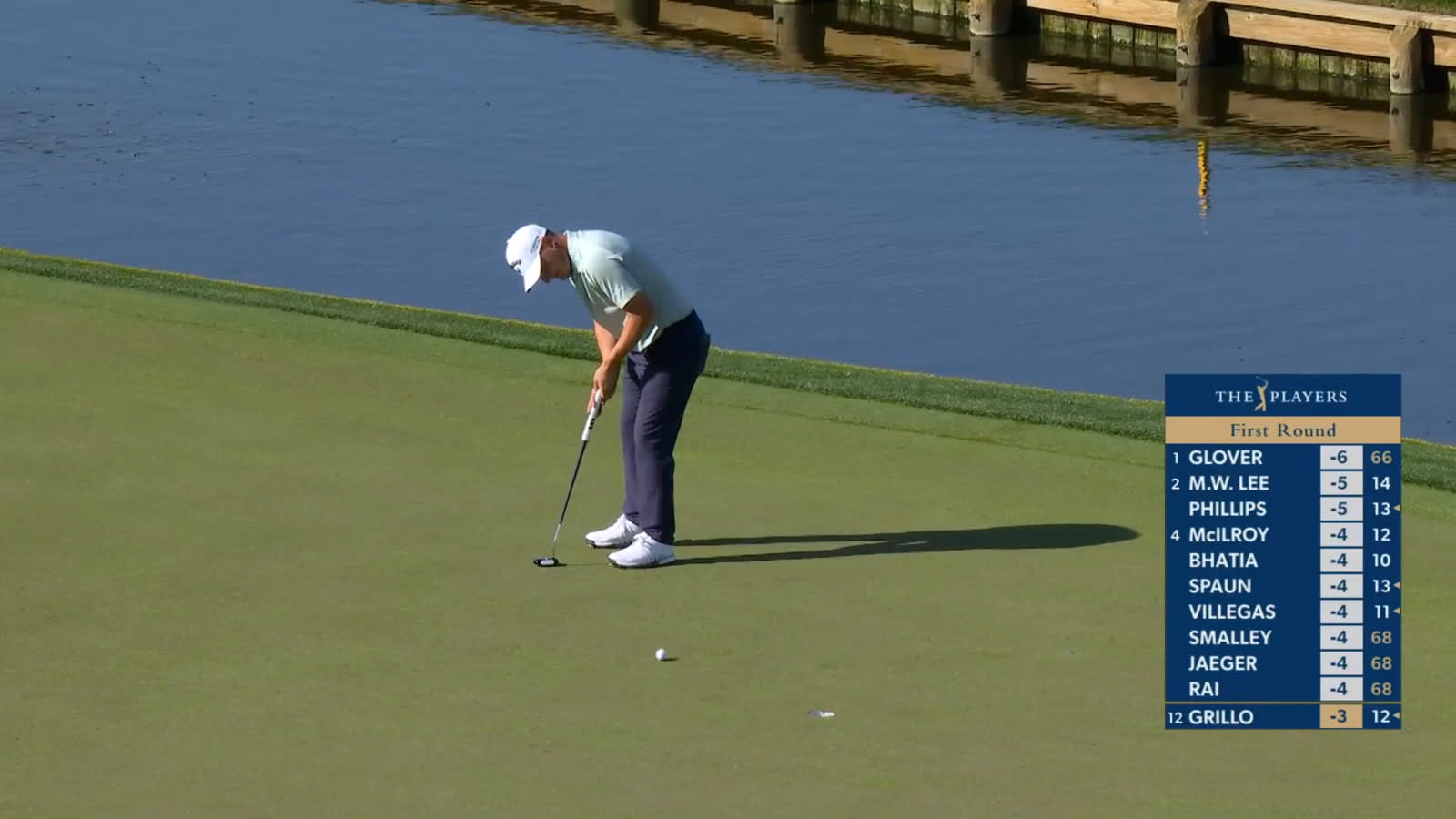 Emiliano Grillo makes birdie putt at THE PLAYERS