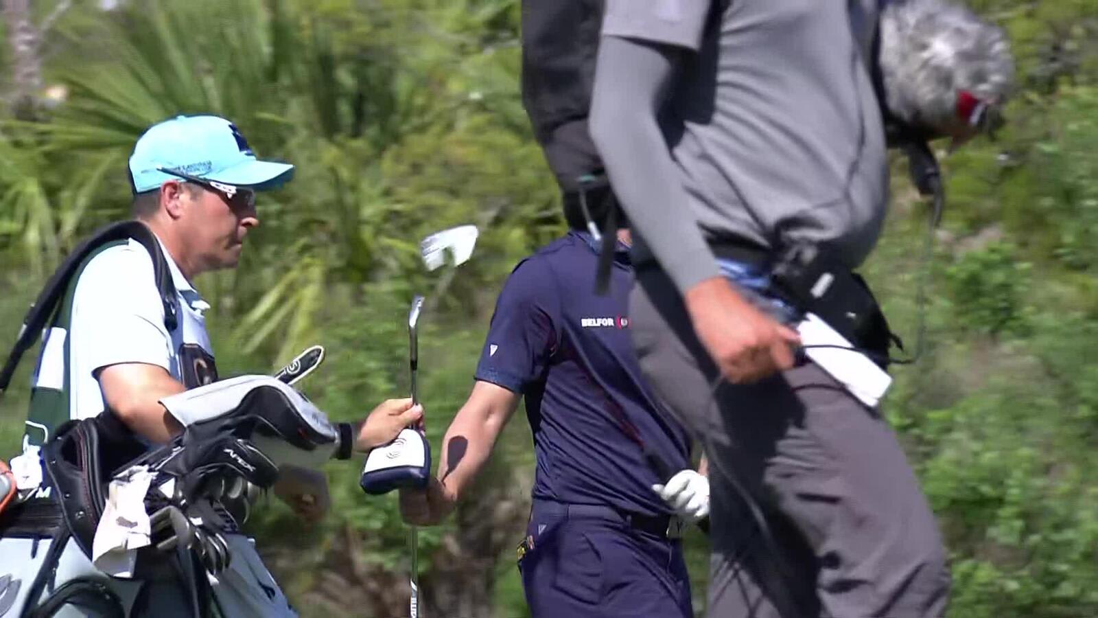 Adam Hadwin makes birdie on No. 9 at Club Car Championship