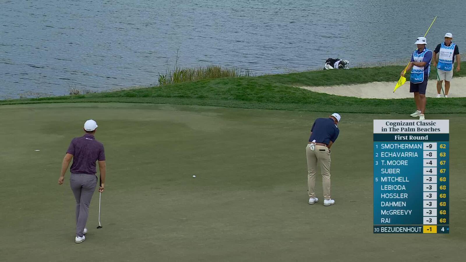 Christiaan Bezuidenhout sinks 22-foot birdie putt on No. 14 at Cognizant Classic