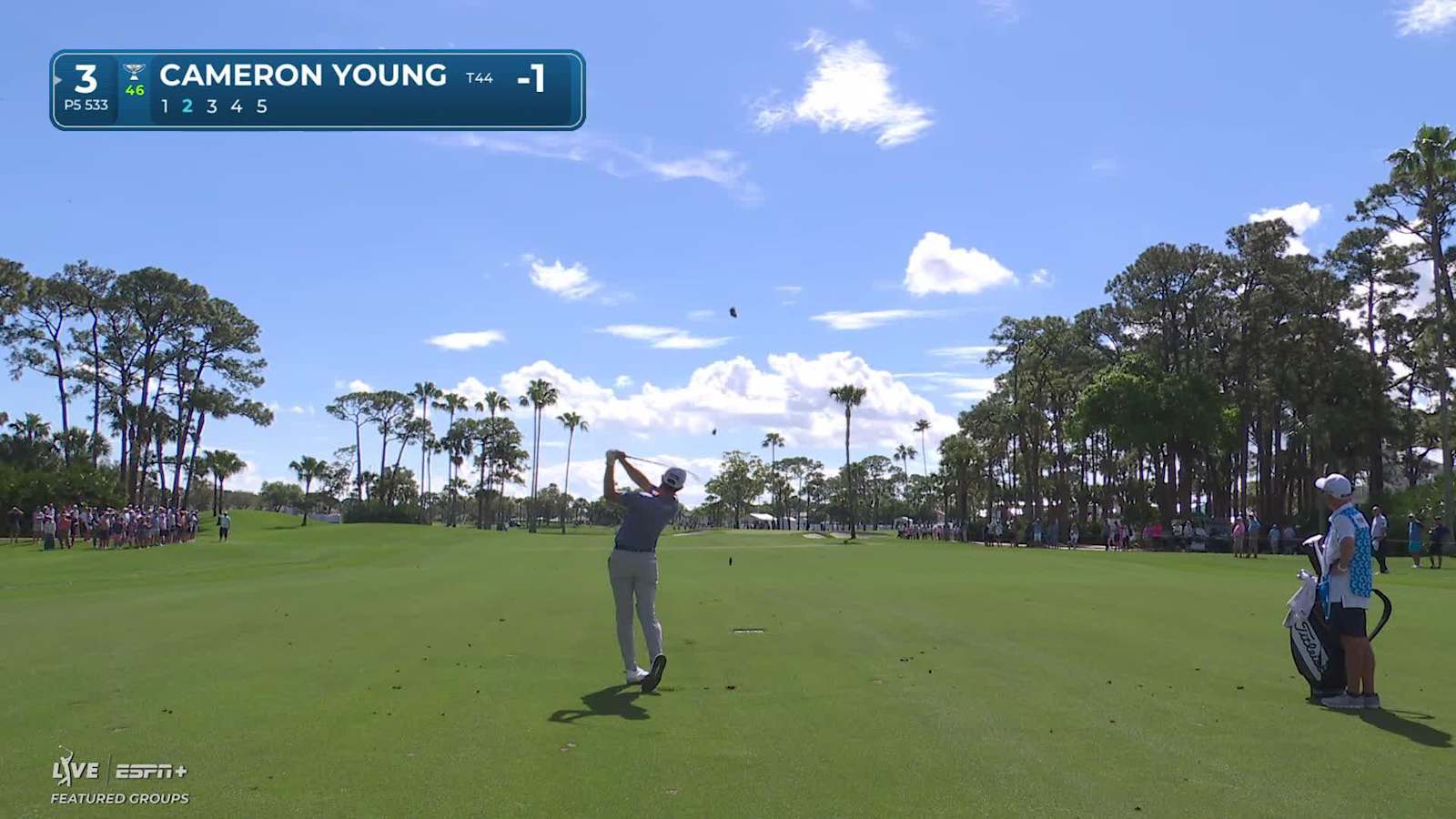 Cameron Young navigates hole No. 3 for birdie at Cognizant Classic