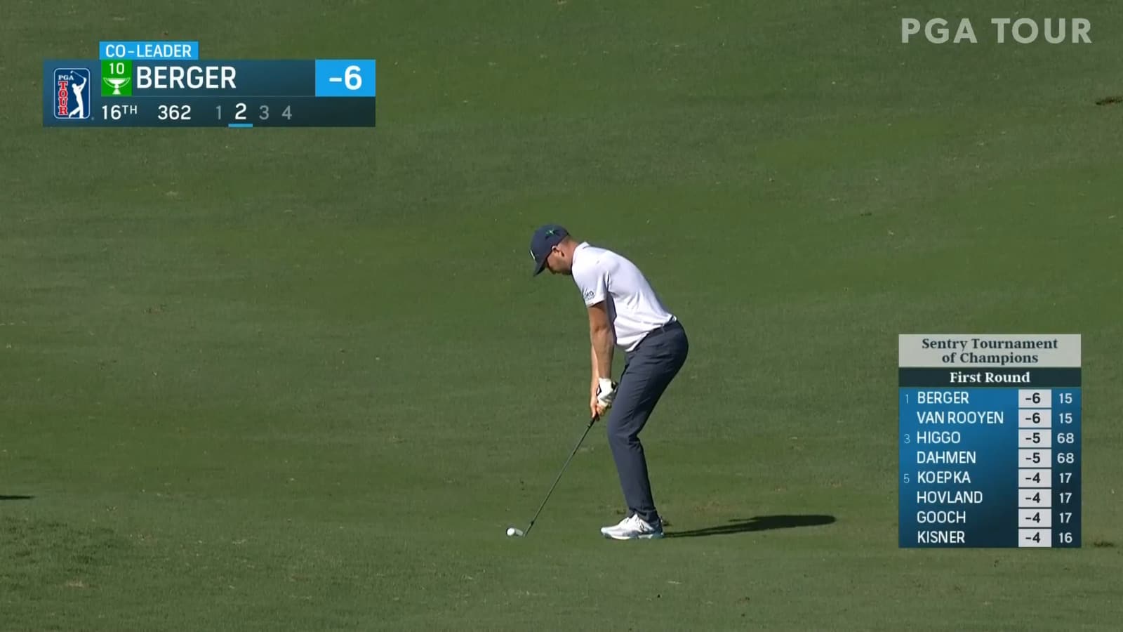 Daniel Berger's tight wedge and birdie at Sentry