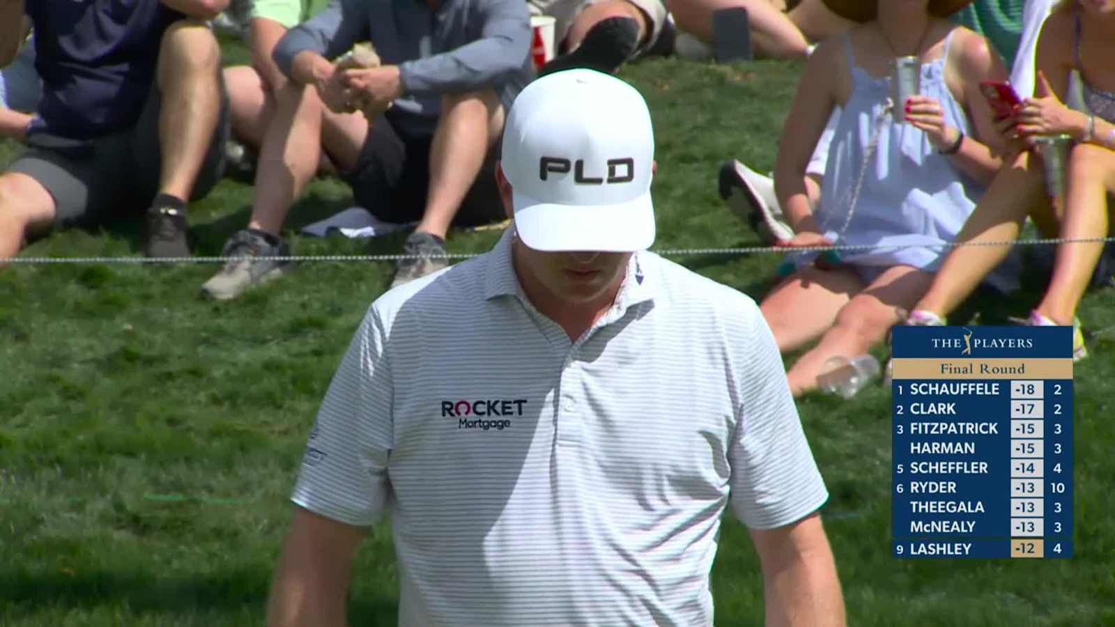 Nate Lashley sinks a 27-foot birdie putt at THE PLAYERS