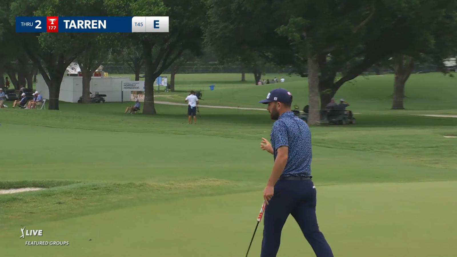 Callum Tarren's approach to 13 feet yields birdie at Charles Schwab