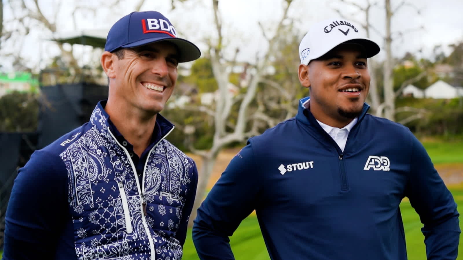 Billy Horschel and Marcus Byrd play practice round together at Genesis