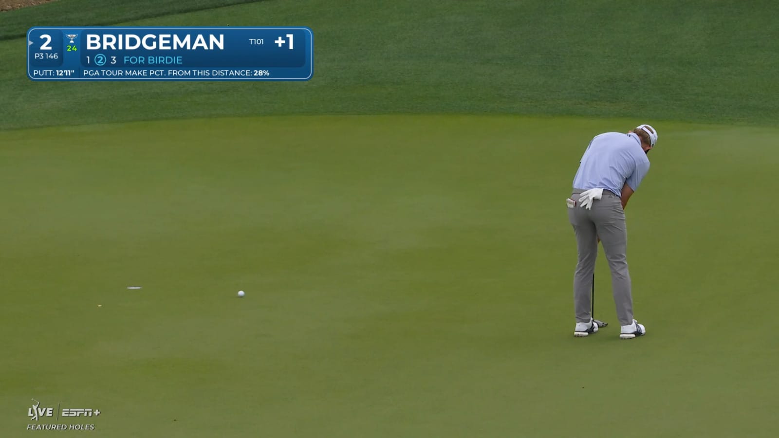 Jacob Bridgeman makes 12-footer for birdie at Houston Open