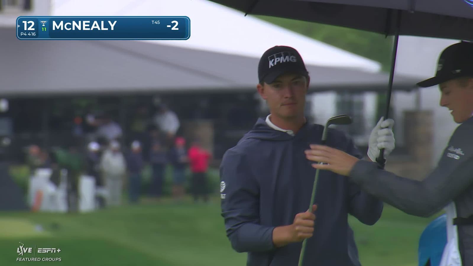 Maverick McNealy makes birdie on No. 12 at Truist Championship