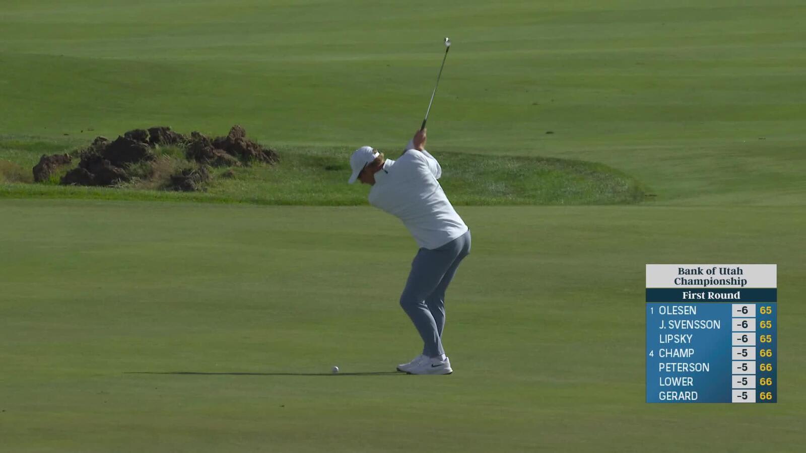 Frankie Capan III hits 129-yard approach to 3 feet, sets up birdie on No. 9 at Bank of Utah