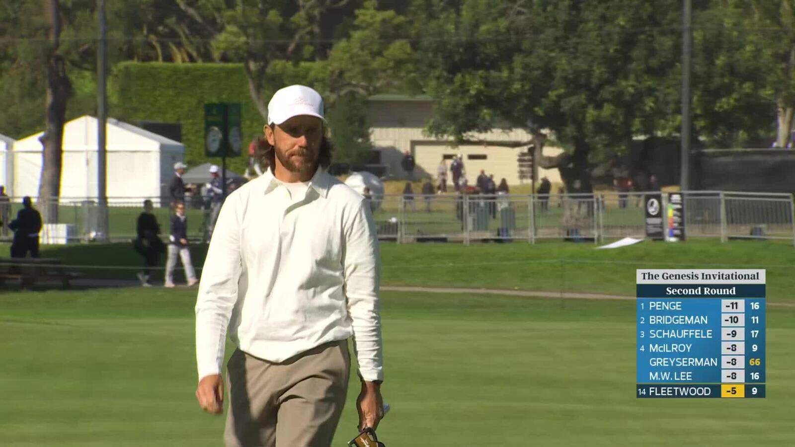 Tommy Fleetwood reaches 300-yard par-4 No. 10 in two, makes birdie at Genesis