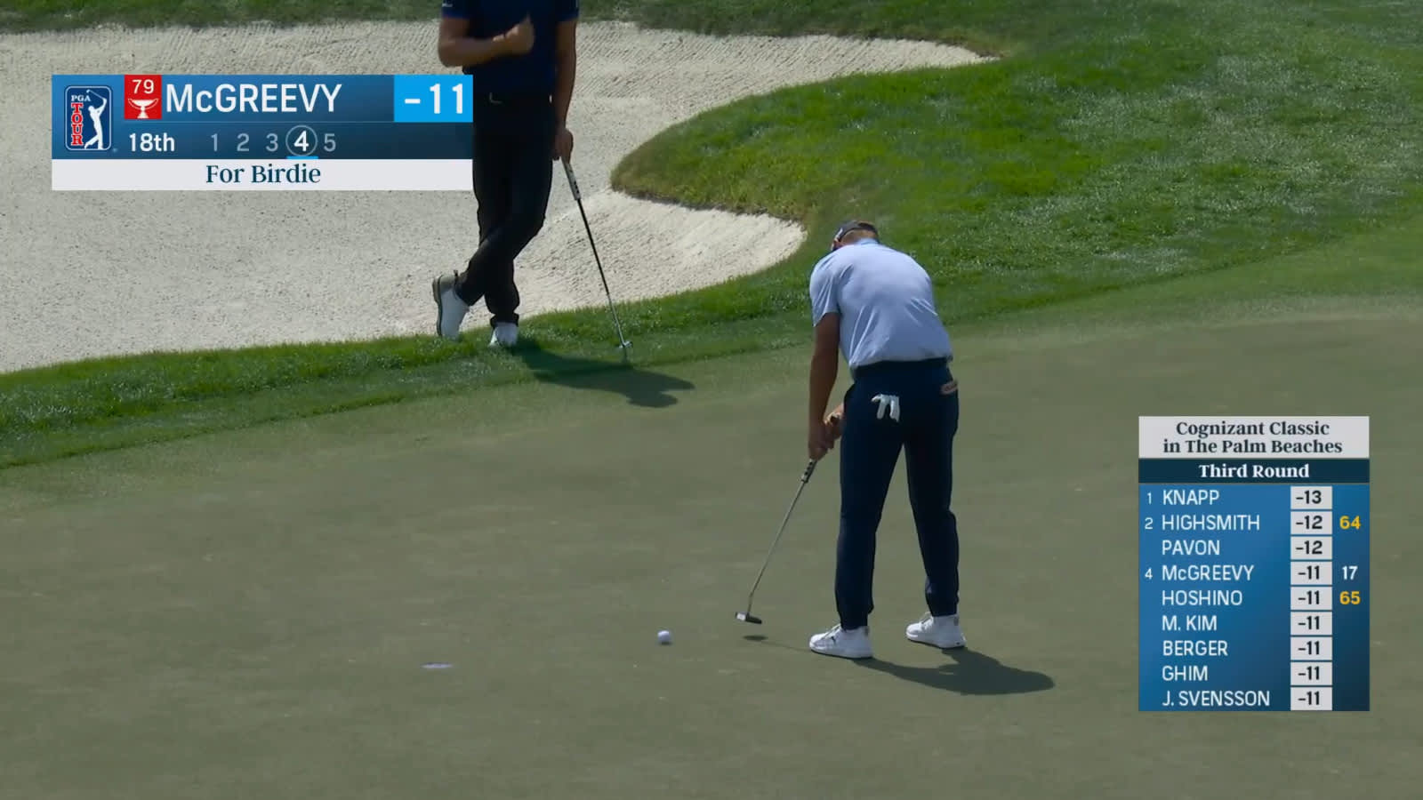 Max McGreevy finishes round with birdie at Cognizant Classic