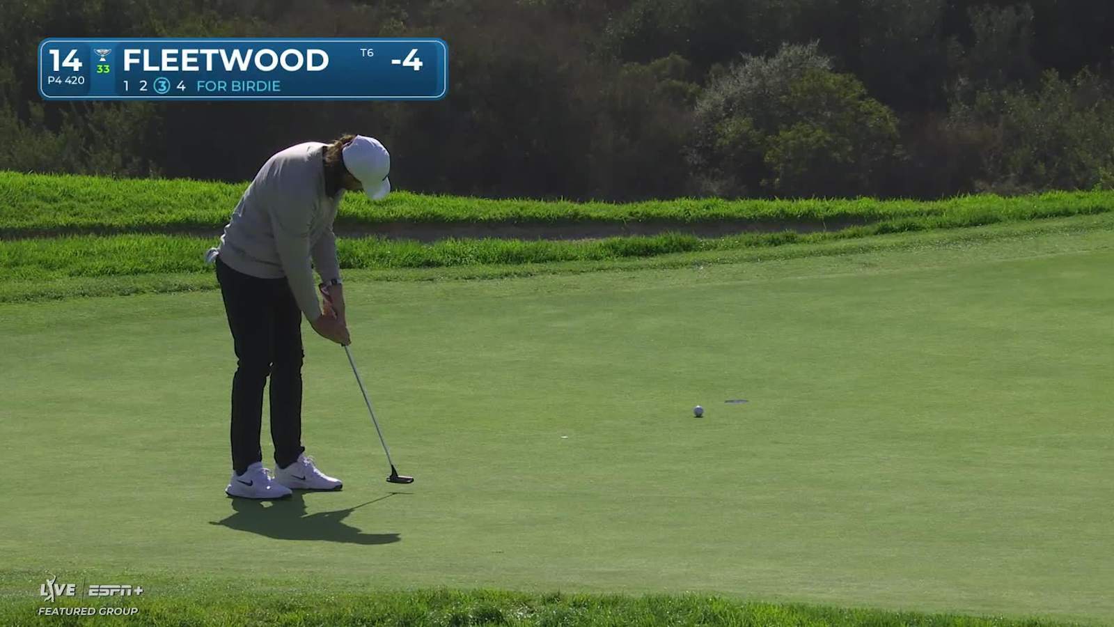 Tommy Fleetwood sinks 11-foot birdie putt at Genesis
