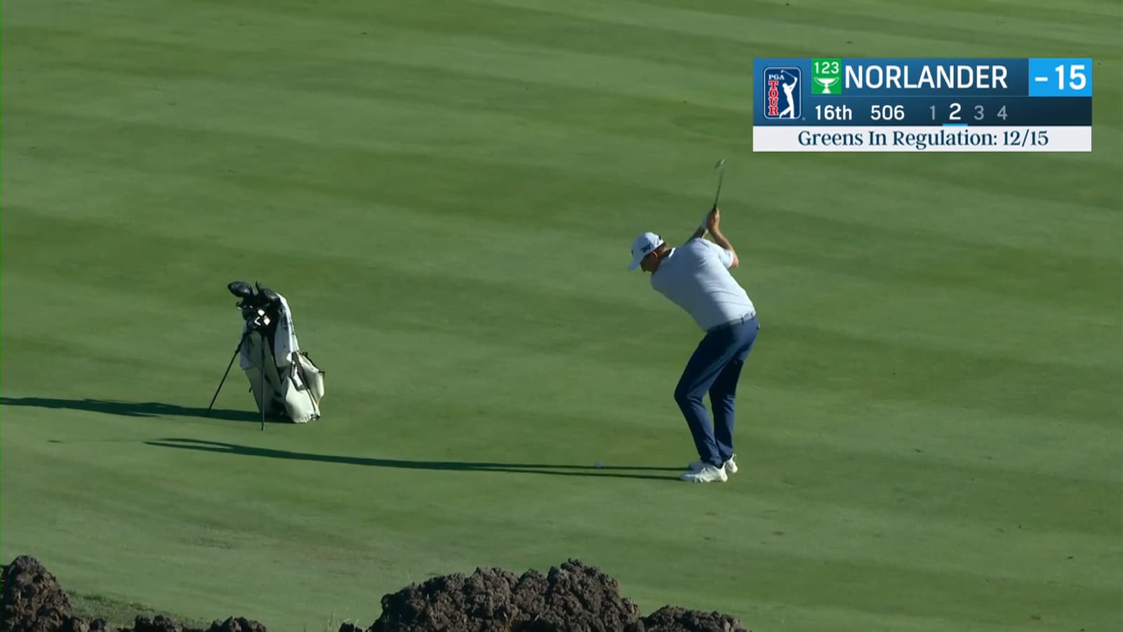 Henrik Norlander dials in approach to set up birdie at Black Desert