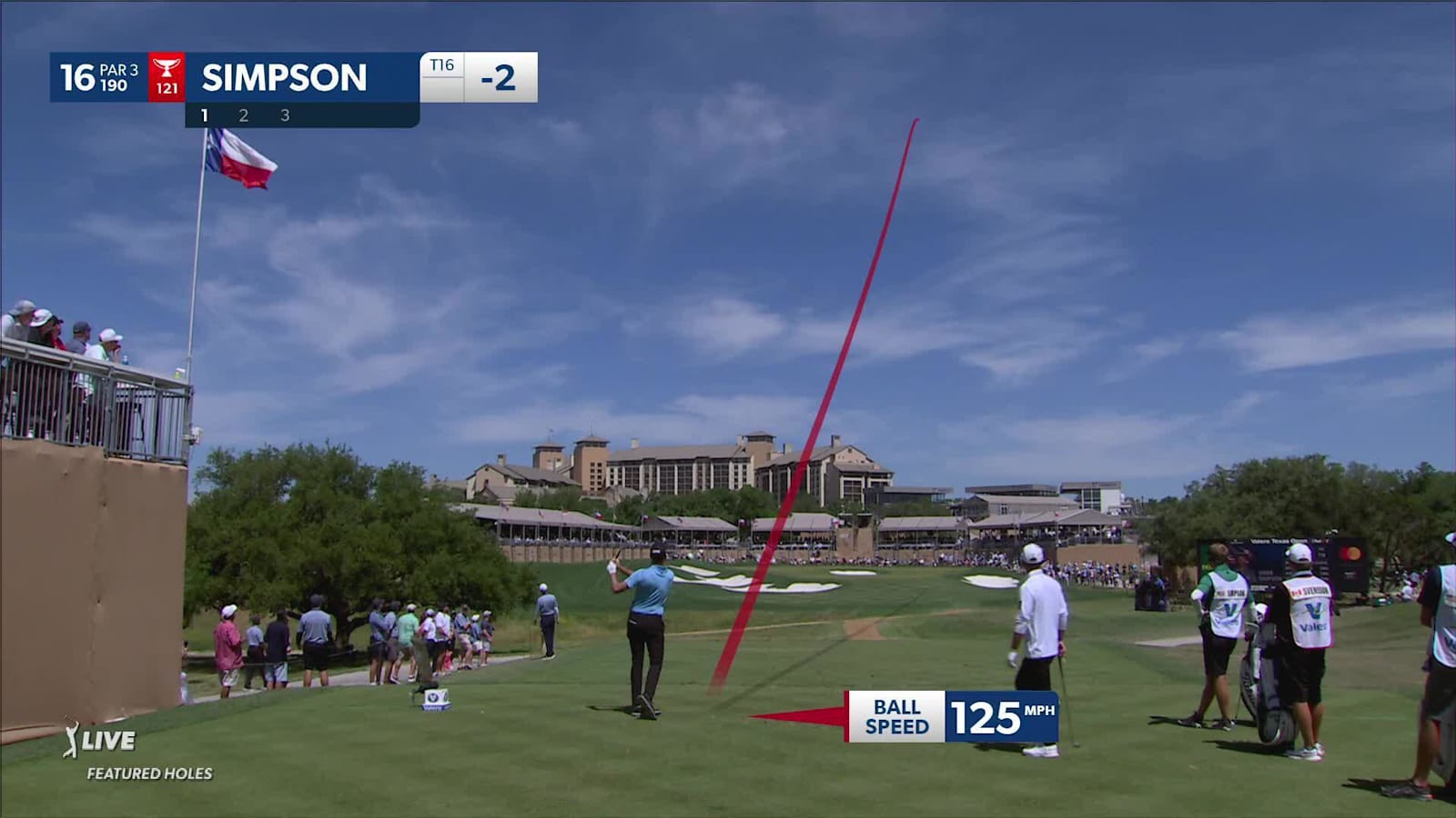 Webb Simpson sticks tee shot to set up birdie at Valero