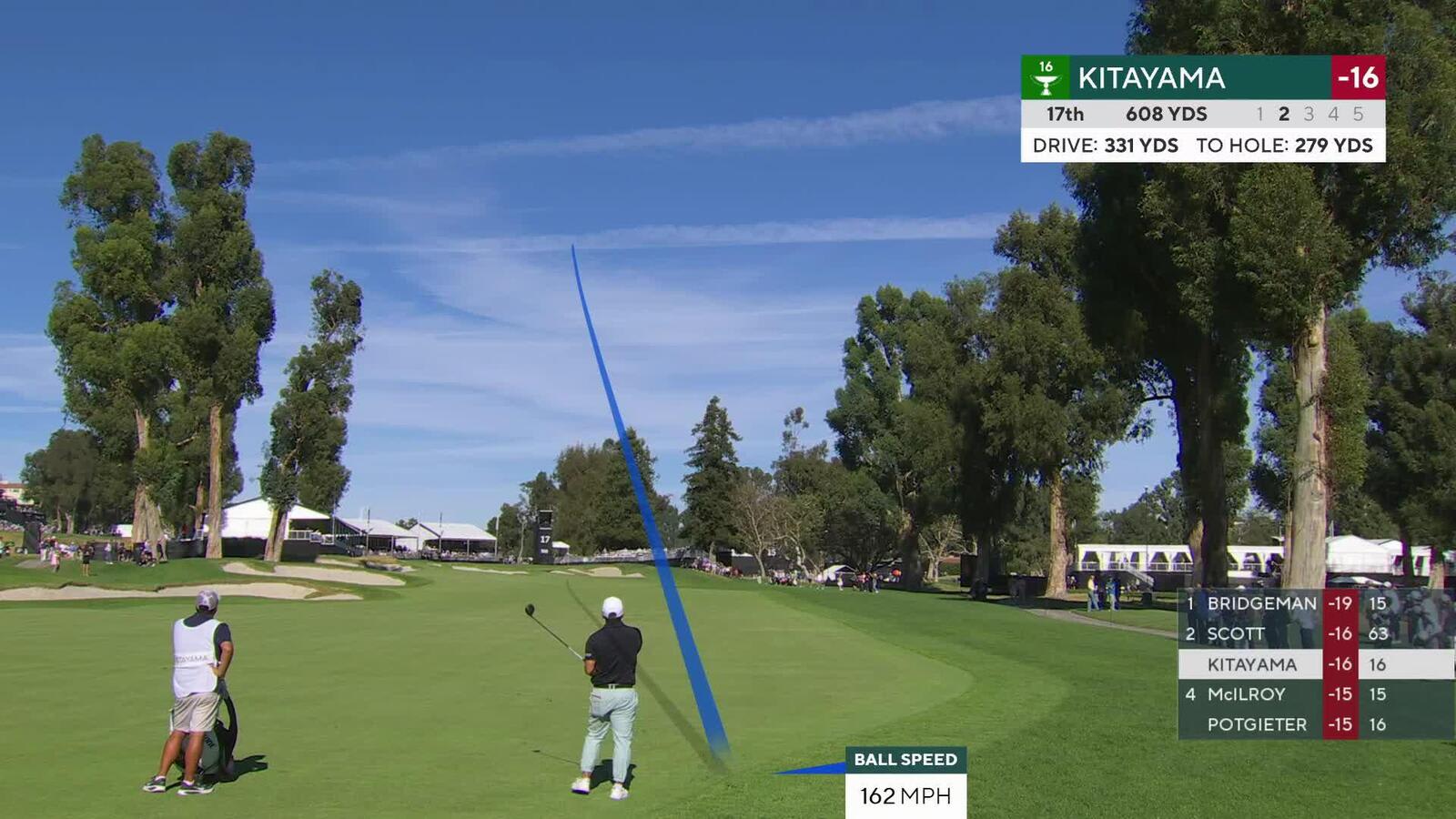 Kurt Kitayama hits 265-yard approach to 30 feet, sets up birdie on No. 17 at The Genesis